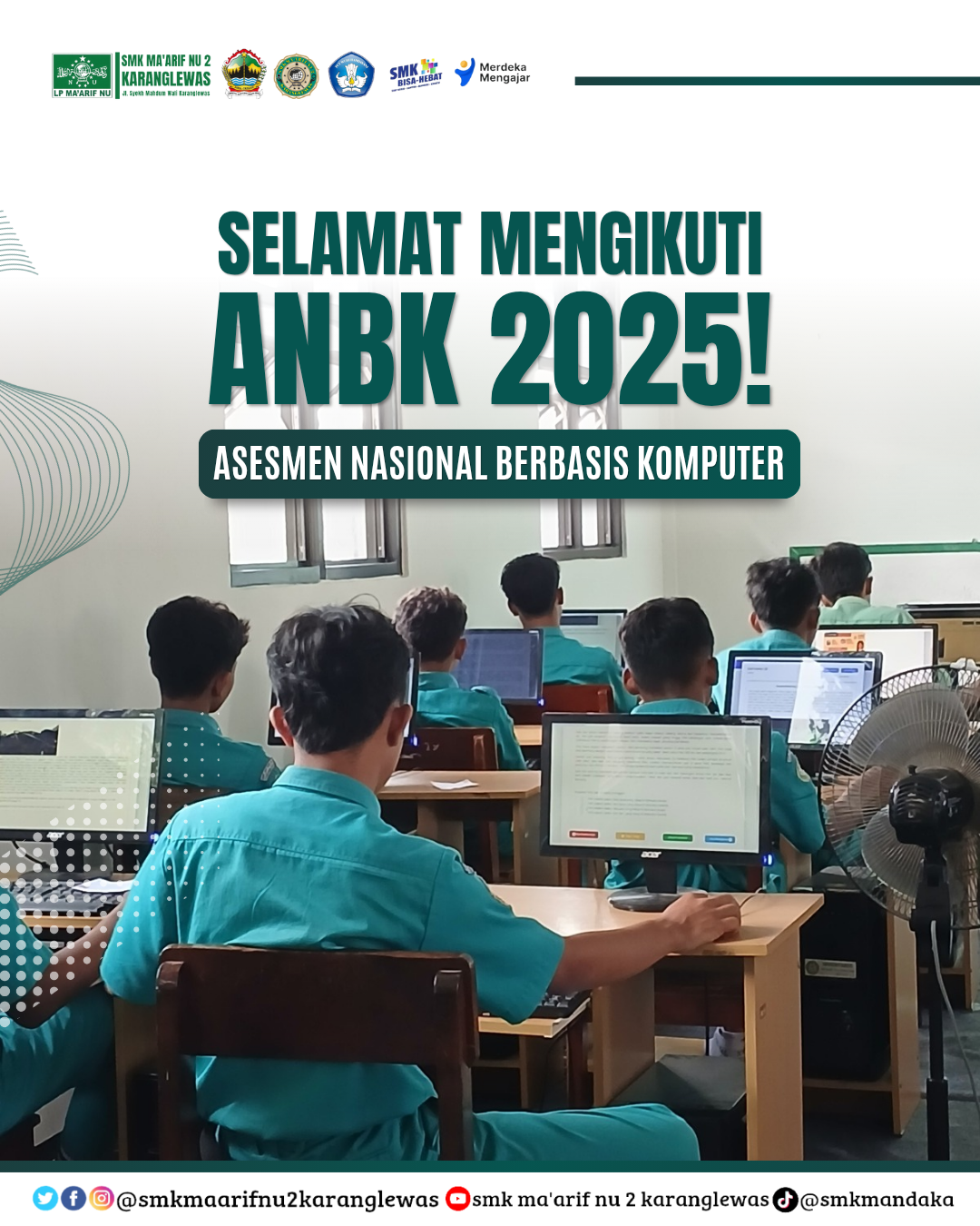 SMK Ma’arif NU 2 Karanglewas Siap Sukseskan ANBK 2025